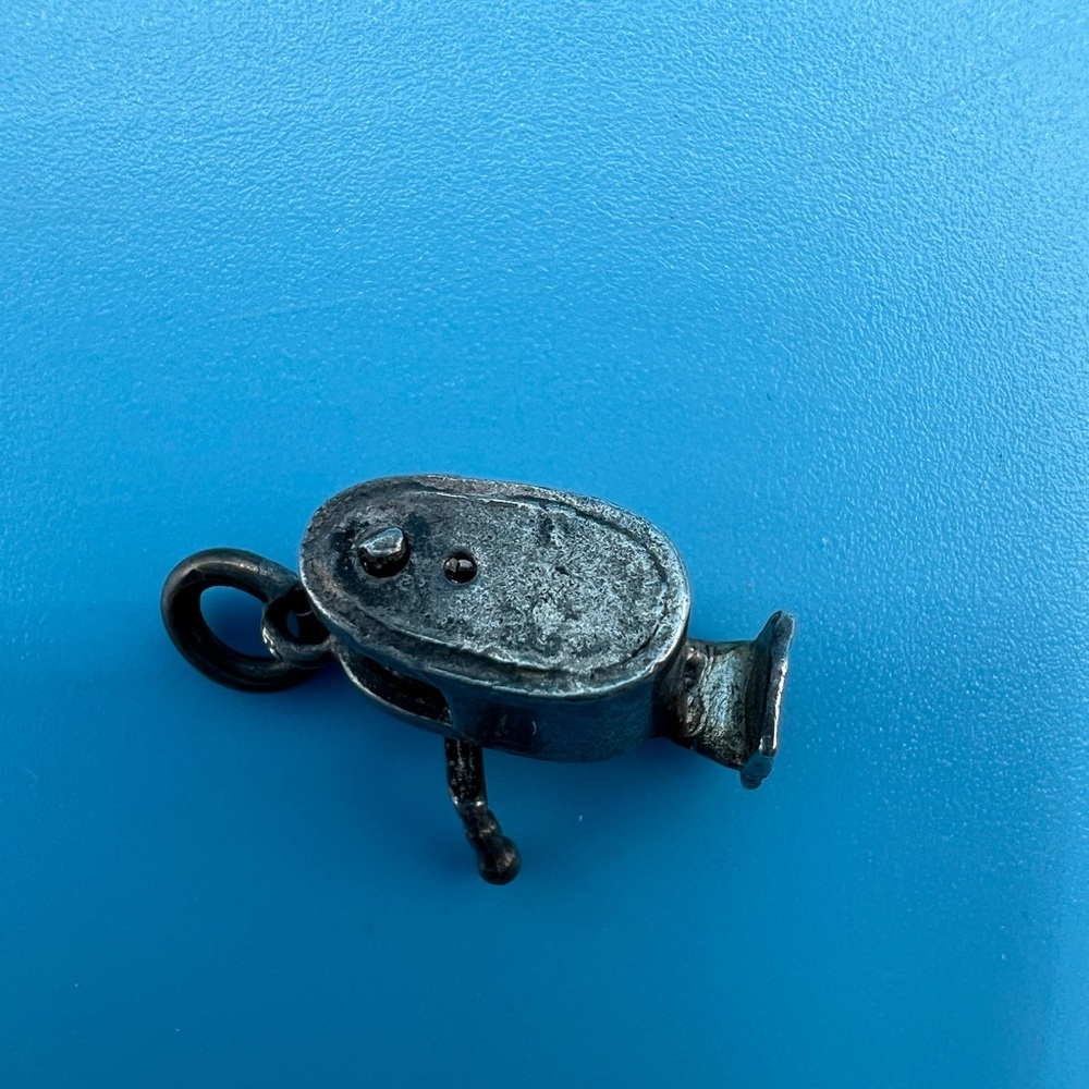 Sterling Articulated Pencil Sharpener Charm Pendant - Picture 2 of 2